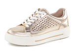 ELENA EDEN sneakers van nappaleer met luchtige perforatie GOLD