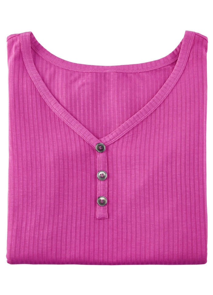Laurina tanktop met decoratieve knoopsluiting ROZE