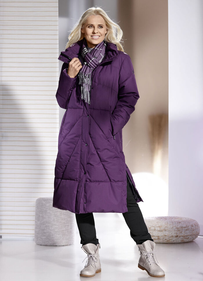 Functionele jas met opbergbare capuchon AMETHYST