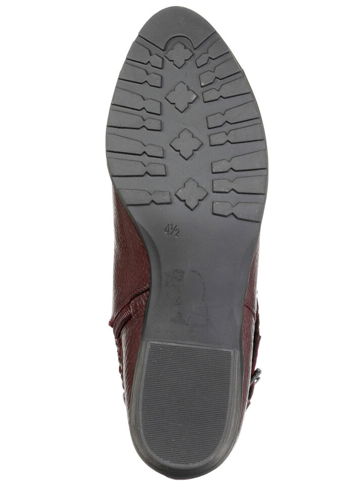 ELENA EDEN, comfortabele dames enkellaarsjes, winterschoenen, breedte G, met rits BORDEAUX