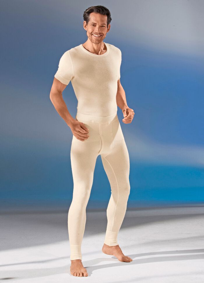 Lange onderbroek met angora, in ecru 