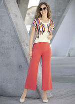 Shirt met strass- en bordversiering 