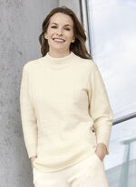 Trui met scheerwol en kasjmier ECRU