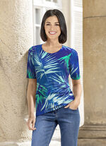 Shirt met schitterend palmdesign 