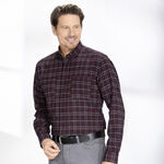 Overhemd "Milano Italy" met button-downkraag BORDEAUX-GRIJS