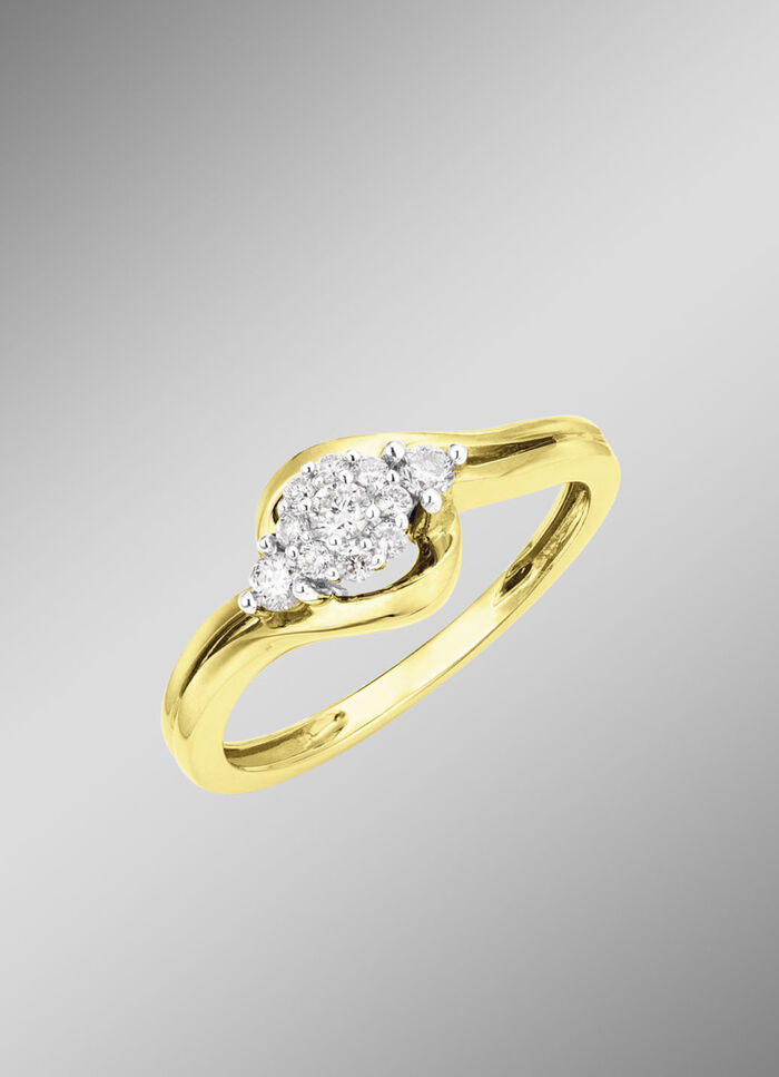 Prachtige damesring met diamanten 