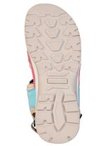 Waldl&auml;ufer, comfortabele damessandalen, breedte H, met uitneembaar voetbed PINK-ORANGE-BLAU