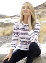 Trui met strepenmotief 