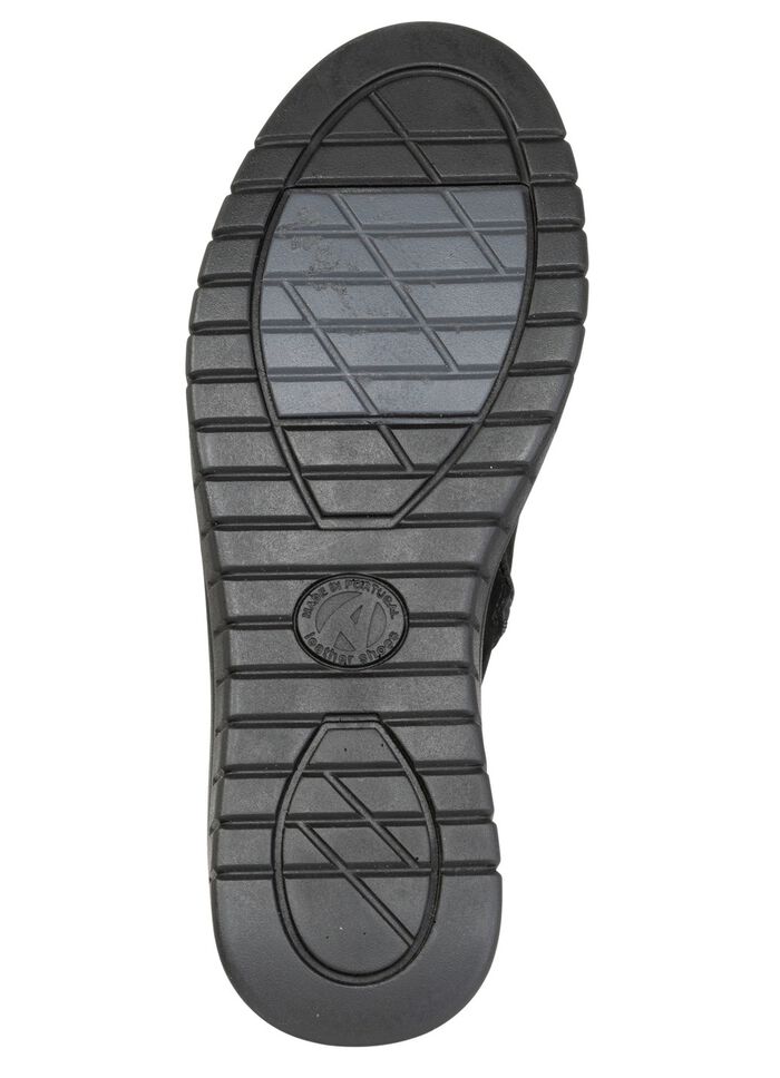 ELENA EDEN, gevoerde dames enkellaarsjes, winterschoenen, breedte H, met uitneembaar voetbed ZWART