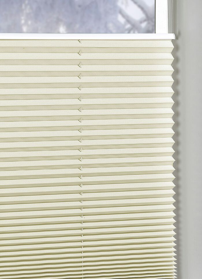 Plisségordijnen voor montage op raamkozijnen zonder boren BEIGE