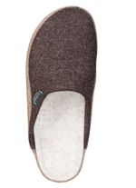 Comfortabele herenpantoffels van wolvilt BRUIN