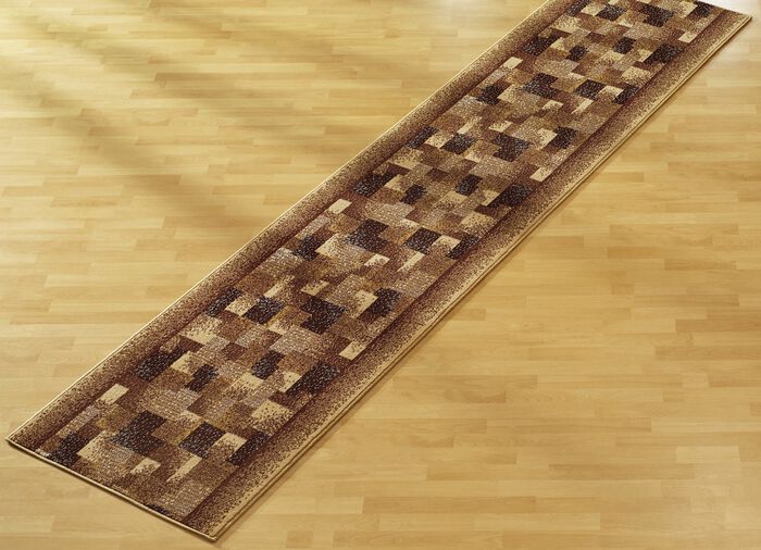 Op maat gemaakte velours loper BEIGE