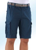 Bermudashort met cargozakken in 4 kleuren 