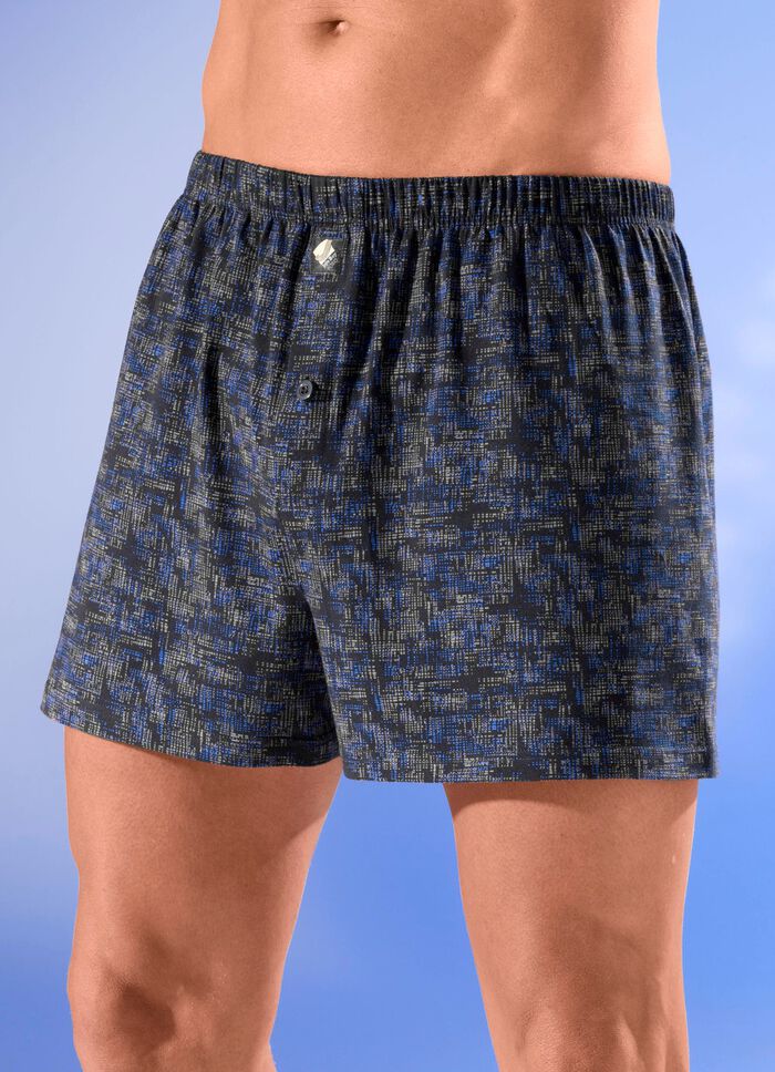 Vierpack boxershorts met knoopsluiting 