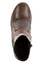 Gemini, modieuze dames enkellaarsjes, winterschoenen, breedte G, met rits BRUINE KIEZELSTENEN