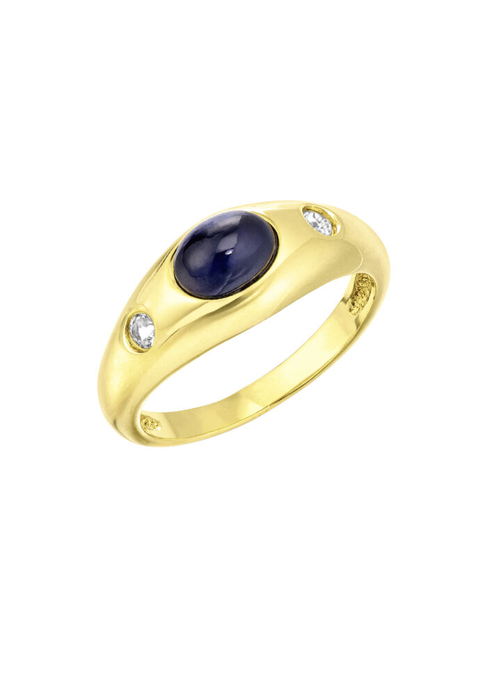 Elegante damesring met saffier 