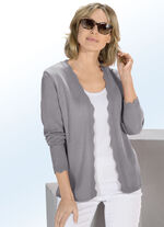 Vest met golfmanchetten GRAU