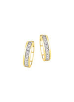 Chique creolen met 20 diamanten 