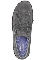 Veterschoen van hoogwaardig rundsuèdeleer GRAFIET