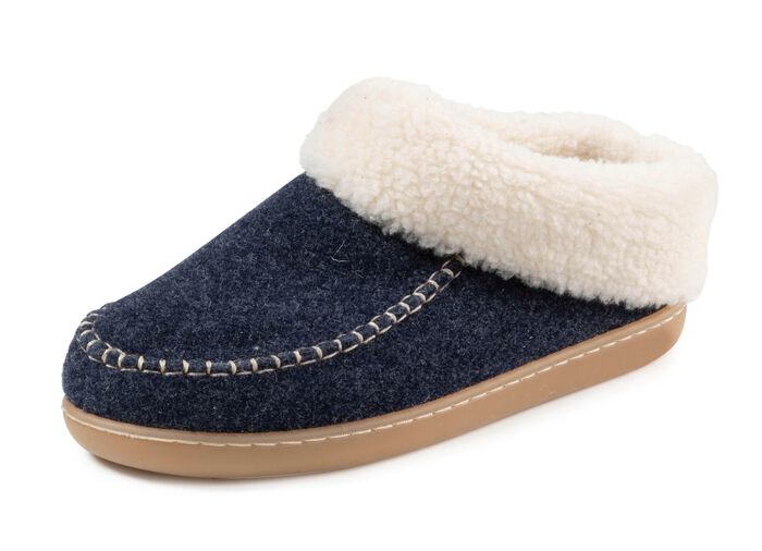 Laurina pantoffels met een behaaglijke pluche kraag 