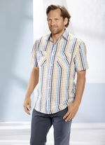 Shirt WIT-AQUA-ANTRACIET-LIMOEN GERUIT