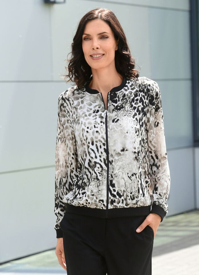 Blousejasje met zwart ribbreisel 