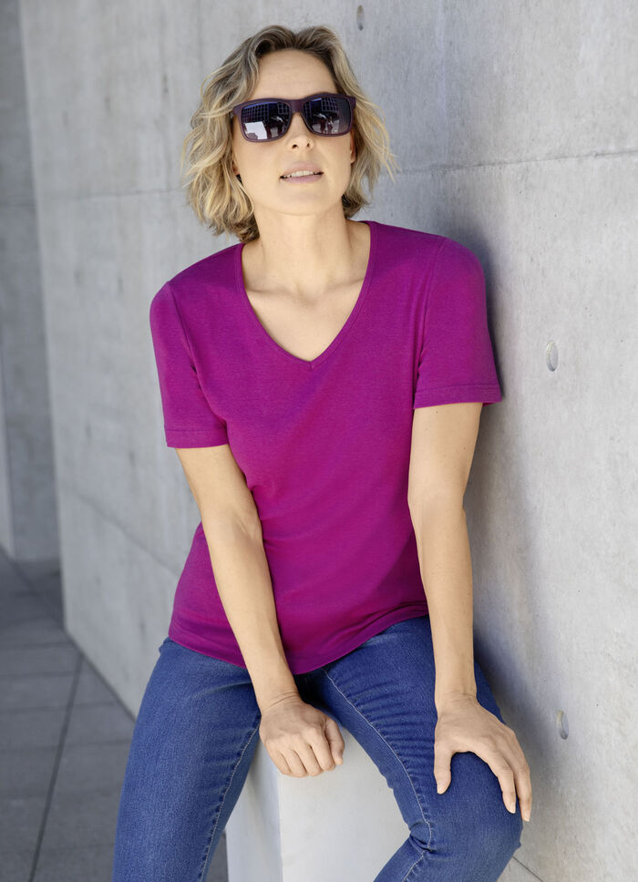 Comfortabel shirt in 10 kleuren MAGENTA