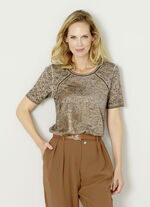 Shirt met mesh-inzetstukken 