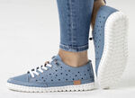 Gemini, zomerse dames veterschoen, breedte G, met uitneembaar voetbed JEANS