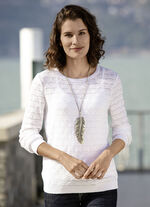 Ajour gebreide trui WIT