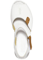 Gemini sandaal van gekleurd rundnappaleer WITTE COGNAC