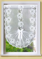 Zwaluwstaartgordijn met stangdoorvoer 