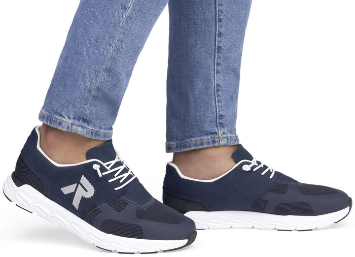 Rieker sneakers met elastische decoratieve vetersluiting DUNKELBLAU