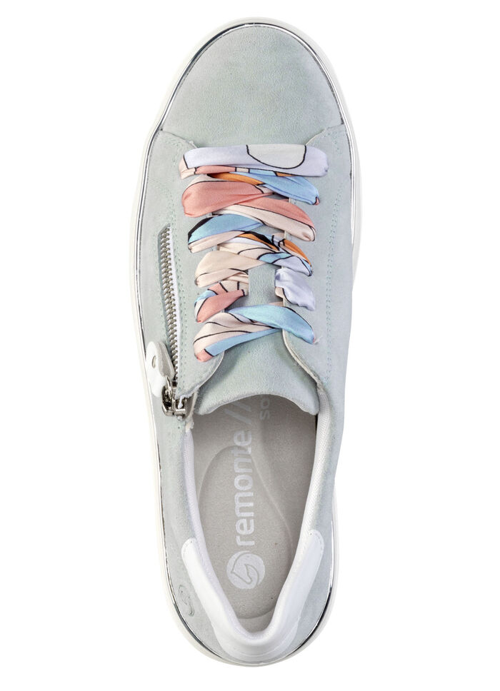 Remonte sneakers met kleurrijke vetersluiting BLEU-WEISS
