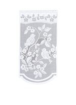 Raam- en deurgordijn 'Vogeltje' in verschillende kleuren WIT