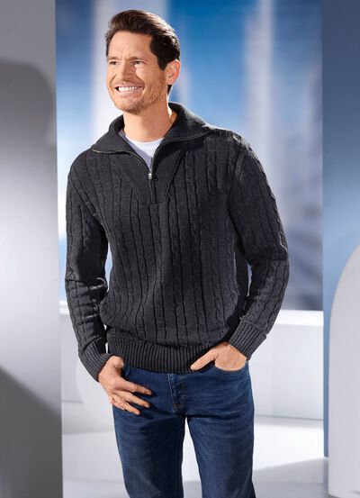 Troyer met korte ritssluiting in 5 kleuren 