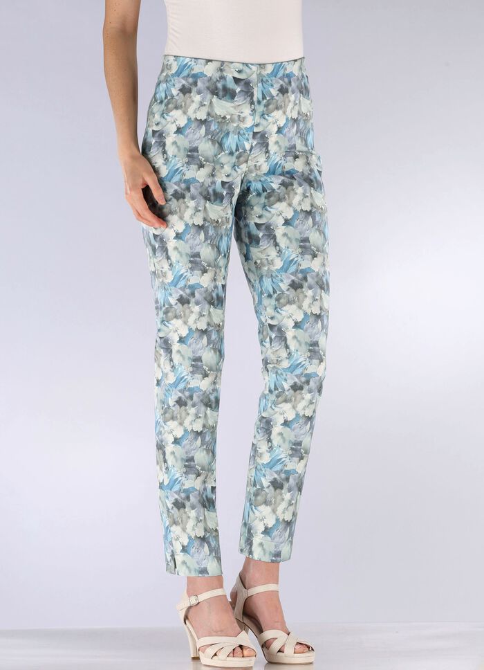 Broek met all-over bloemendessin 