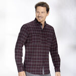 Overhemd "Milano Italy" met button-downkraag BORDEAUX-GRAU