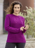 Trui met structuurpatroon MAGENTA