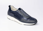 Modieuze stretch sneaker in luipaardlook BLAU