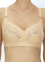 Naturana 2-pack bh met kant in de bovencups WIT, POEDER