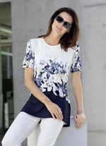 Stijlvol shirt met strass-letters 