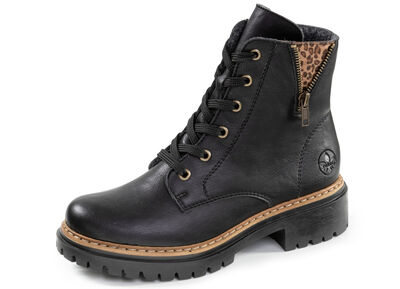 Rieker, trendy dames enkellaarsjes, winterschoenen, met rits 
