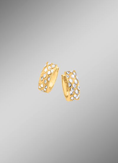 Klapcreolen, machinaal gegraveerd 