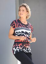 Overhemd met contrasterende letters 