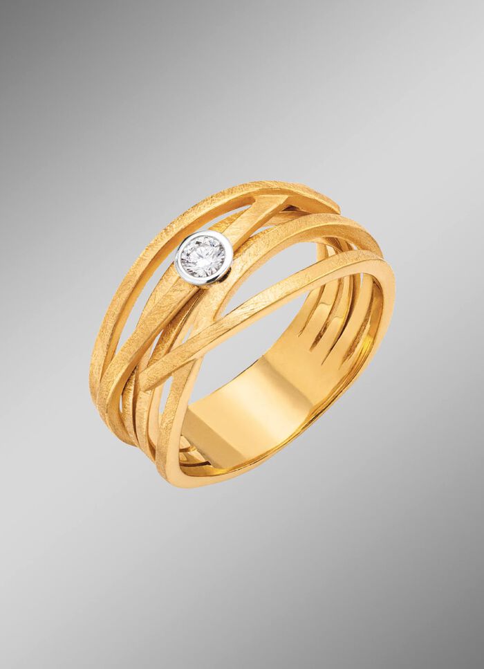 Edele damesring met diamant 