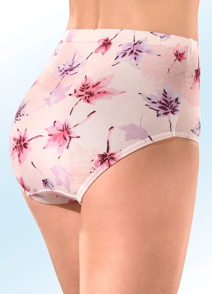 Set van vijf slips met mooie print 