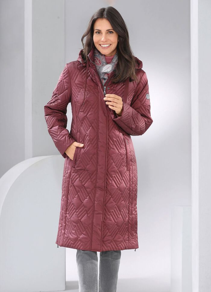 Jas met interessante quilting KASTANJE