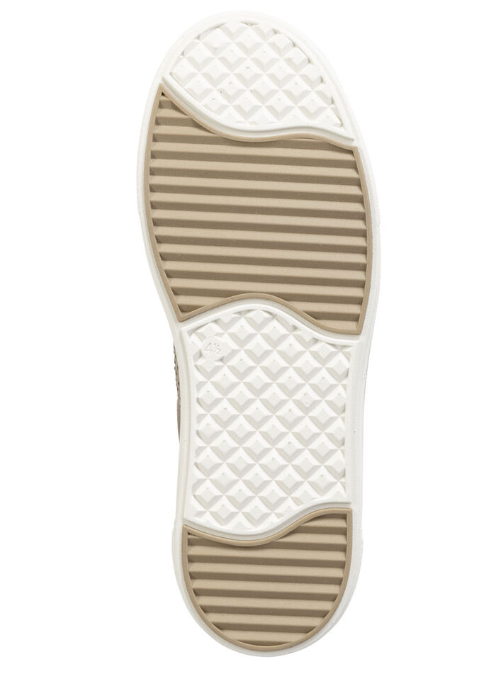 ELENA EDEN sneakers van fijn suède TAUPE