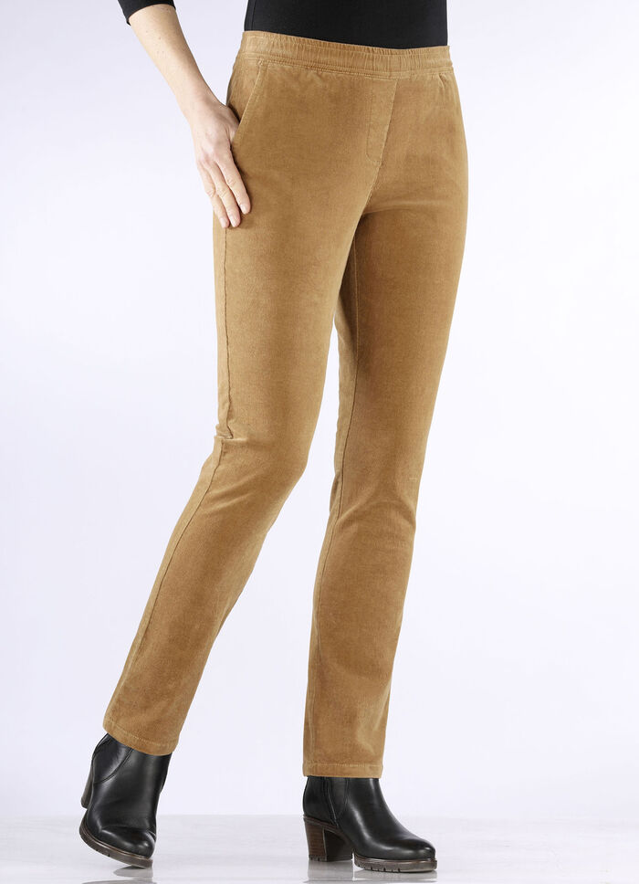 Corduroy broek in pull-on-stijl KAMEEL